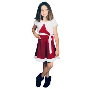 Lits Girls Christmas Dress - Size S (7-8) (no belt included)